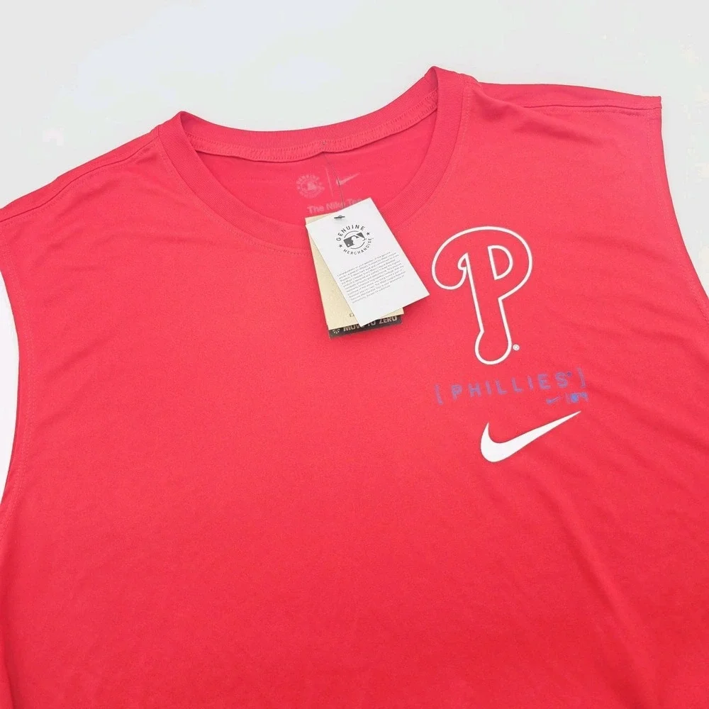 Philadelphia Phillies Nike Baseball Tee Men's Sz 3XL Red Dri-Fit Tank‎ Top Shirt